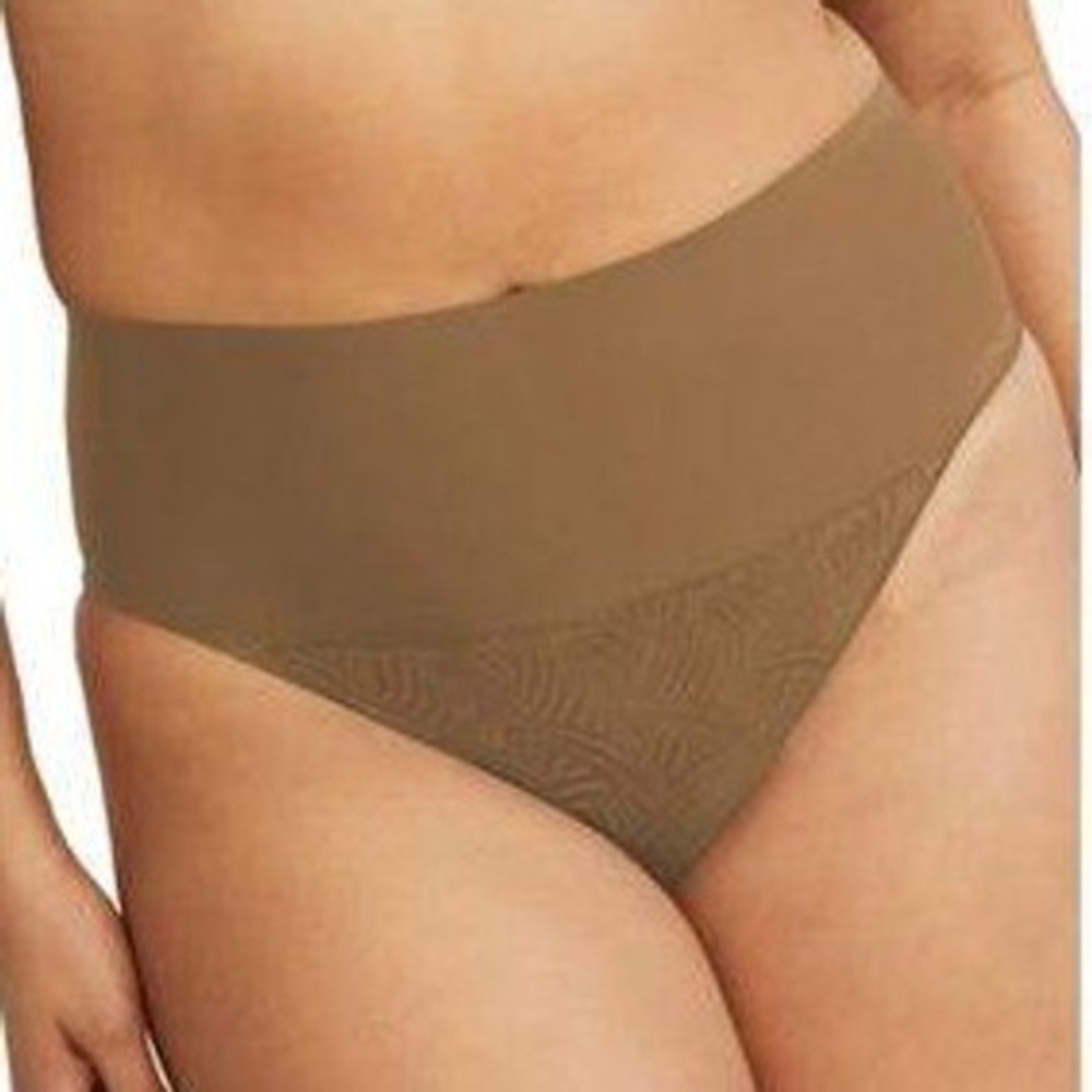 Maidenform Womens Shapewear Thong Brown 2XL Firm Control SmoothTec Underwear NWT